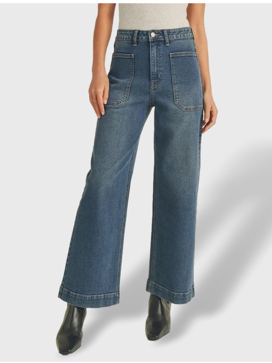 JBD. Denim - JBD Just Black Denim Eve High Rise Utility Wide Leg Jeans Size 28